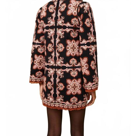 NEW CARA CARA fritz mini dress in black paisley scarf - Picture 2 of 3